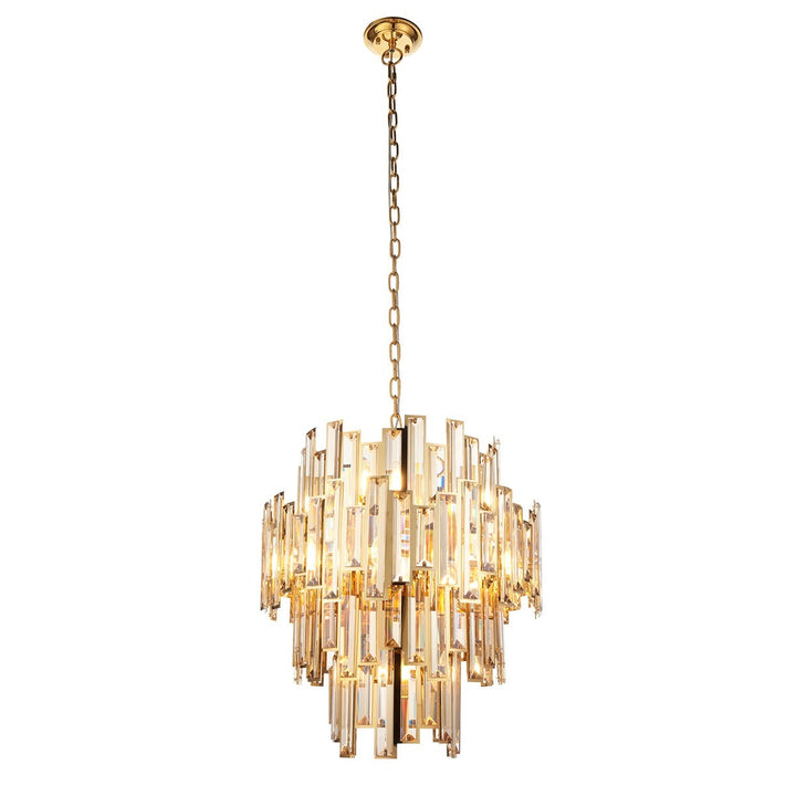 Vivienne 12 Light Pendant Light - Gold/Champagne Crystal Endon 1