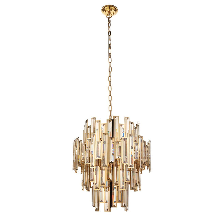 Vivienne 12 Light Pendant Light - Gold/Champagne Crystal Endon 7