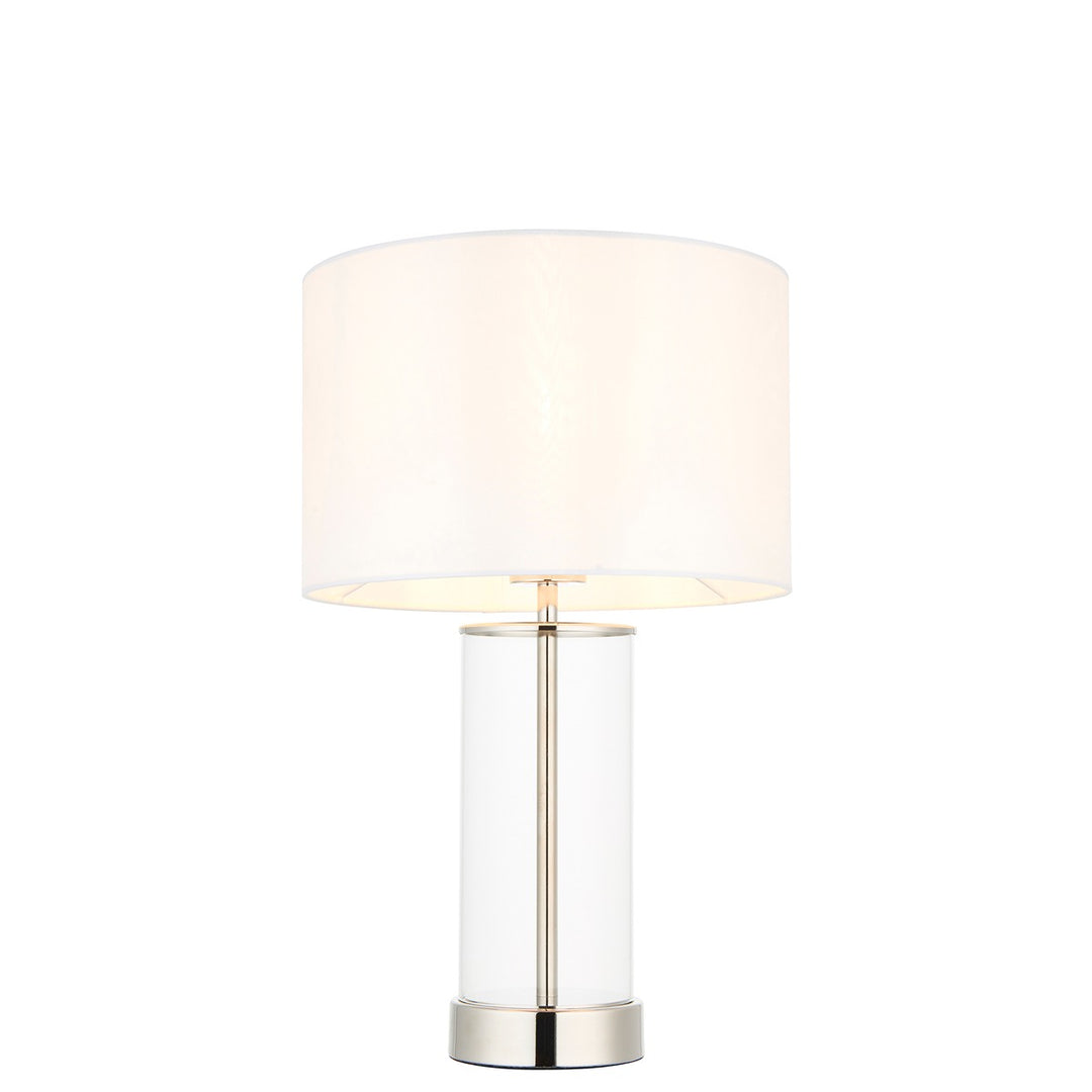 Lessina Glass Table Lamp - Bright Nickel Endon 1