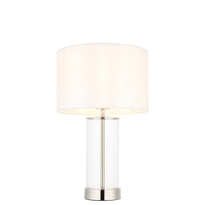 Lessina Glass Table Lamp - Bright Nickel Endon 1