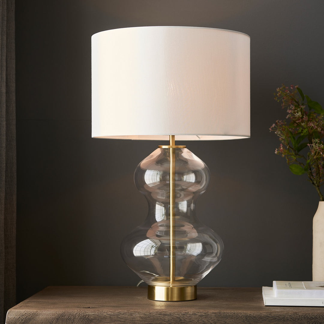 Kola Shaped Table Lamp - Bright Nickel Endon 2