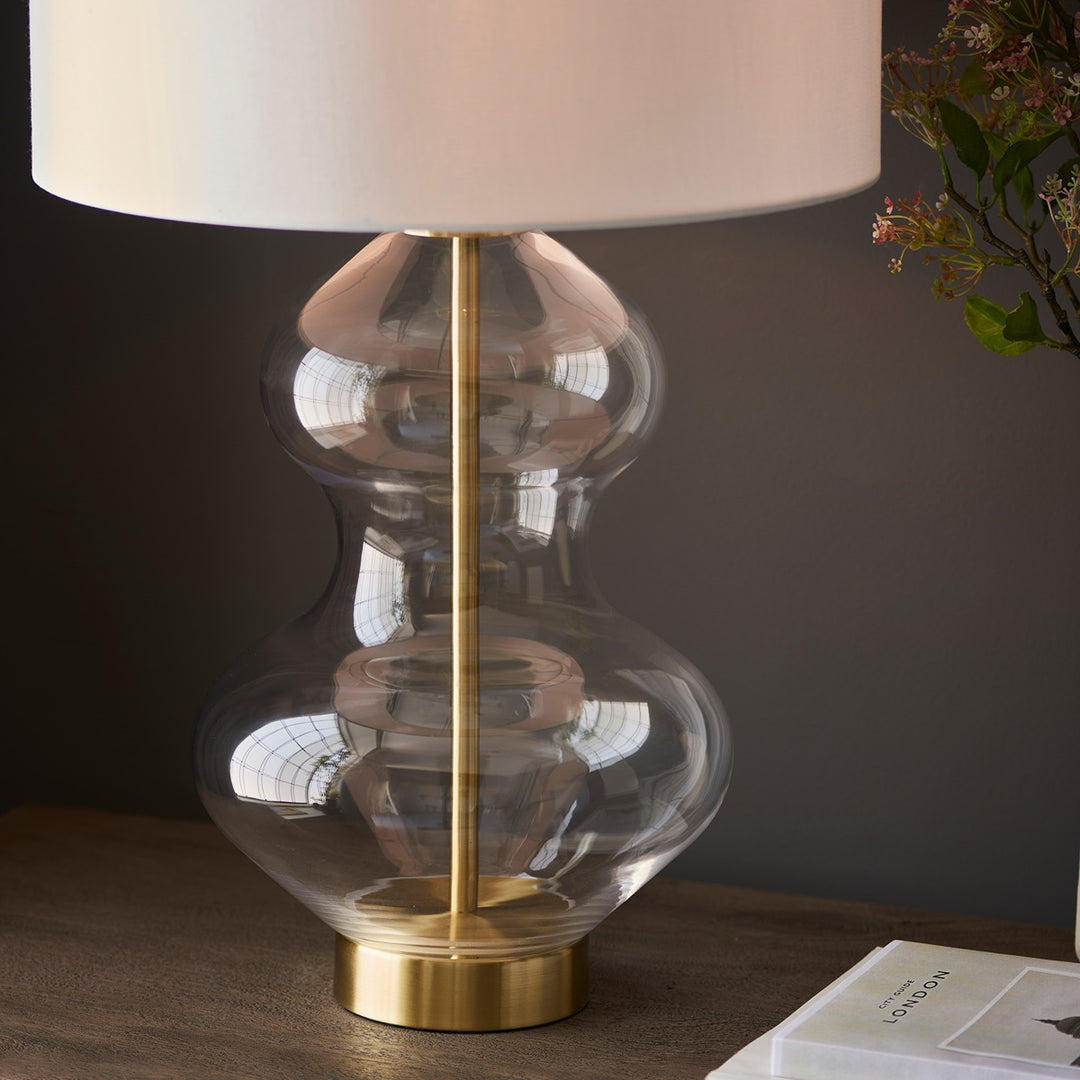 Kola Shaped Table Lamp - Bright Nickel Endon 3