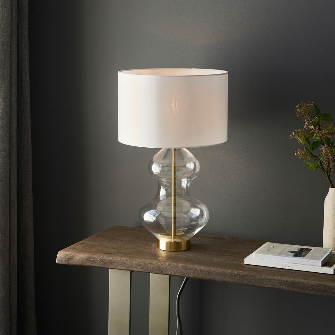 Kola Shaped Table Lamp - Bright Nickel Endon 4