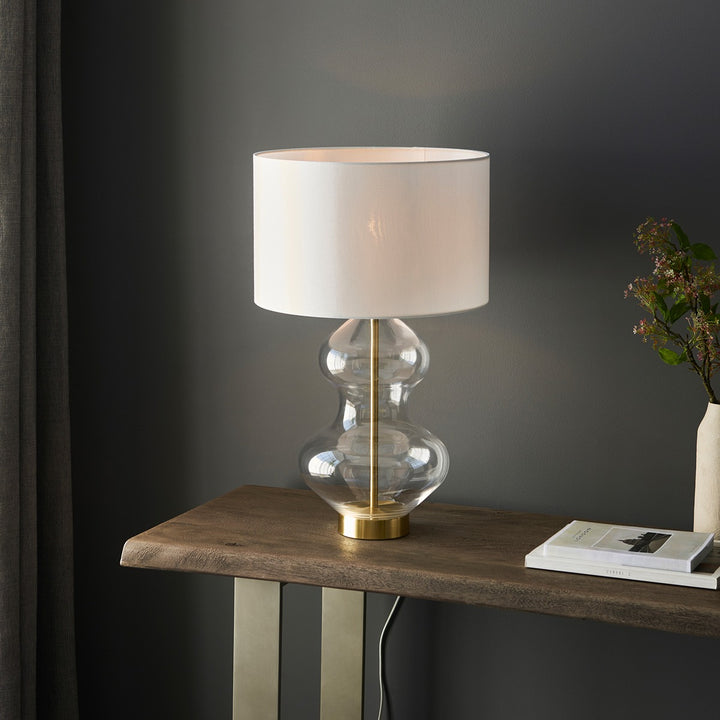 Kola Shaped Table Lamp - Bright Nickel Endon 4