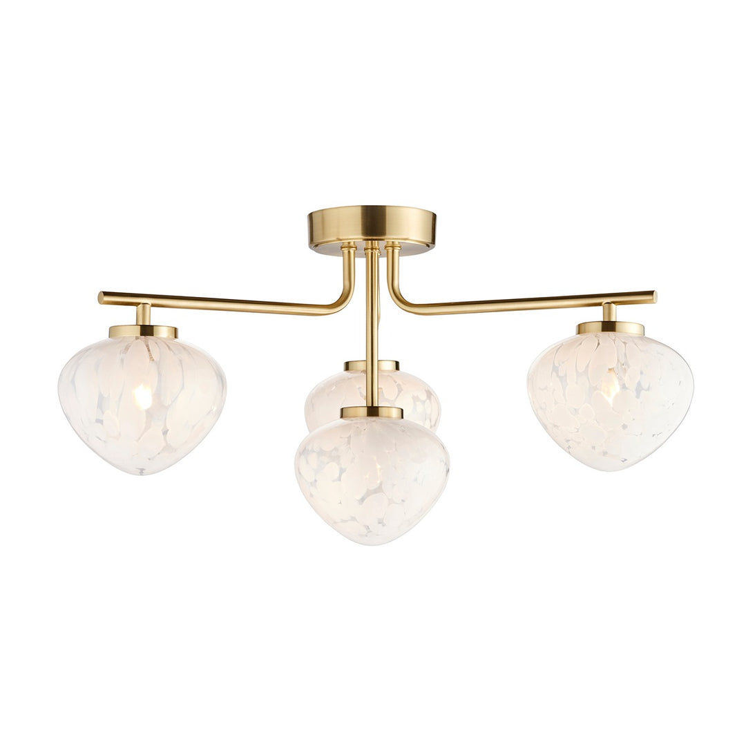 Endon Marlo 4 Light Ceiling Light - Satin Brass