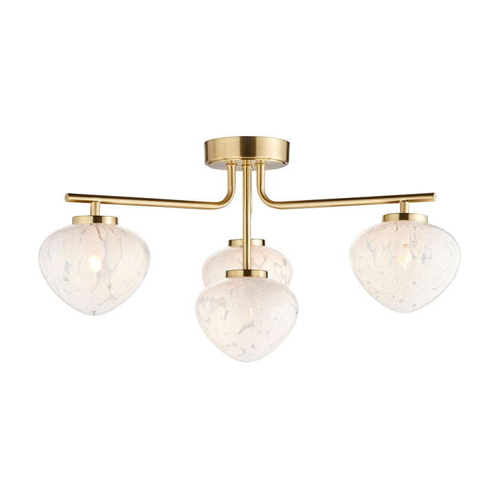 Endon Marlo 4 Light Ceiling Light - Satin Brass