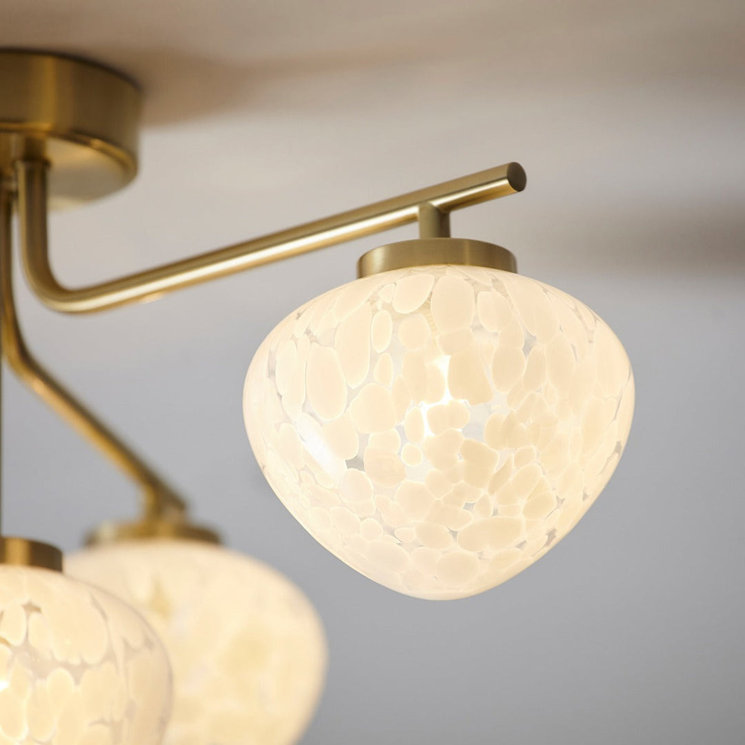 Endon Marlo 4 Light Ceiling Light - Satin Brass