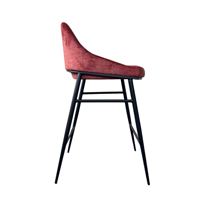 Vai Bar Stool - Bella Velour Coral Tommy Franks 6