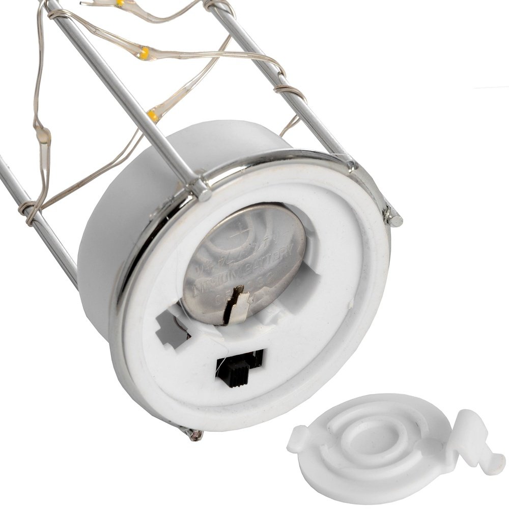 Hill Interiors LED Frosted Glass Lantern with Rope Detail