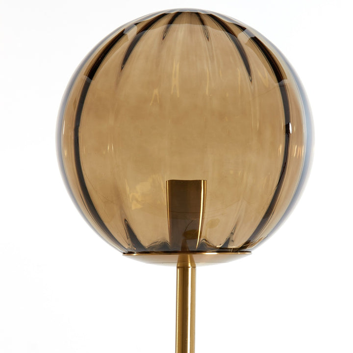 Magdala Floor Lamp - Gold & Brown Glass Light & Living 3