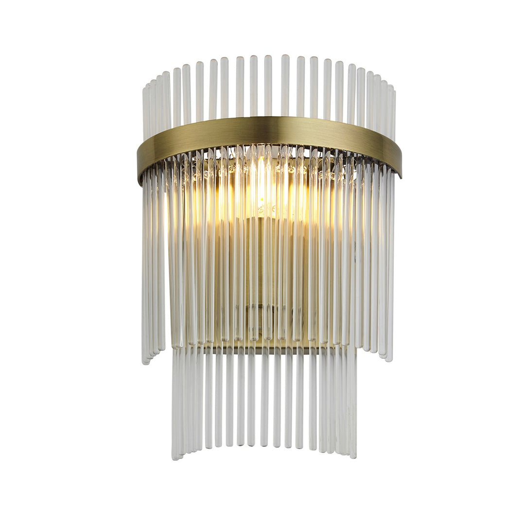Marietta Glass Wall Light - Antique Brass Endon 1