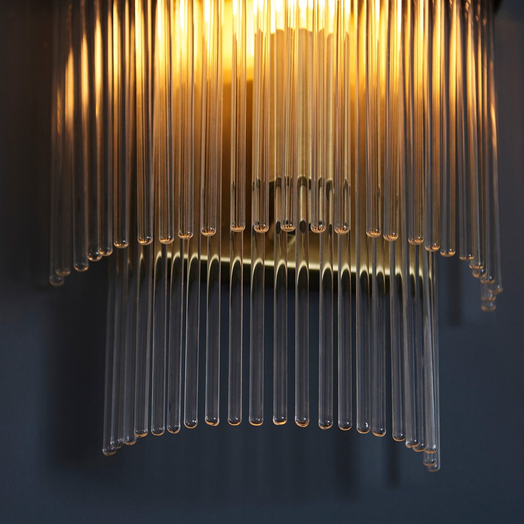 Marietta Glass Wall Light - Antique Brass Endon 4