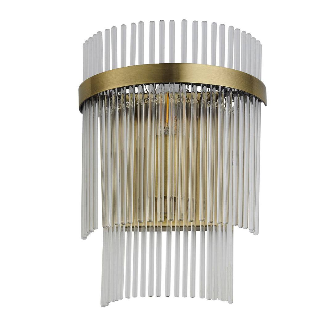 Marietta Glass Wall Light - Antique Brass Endon 7