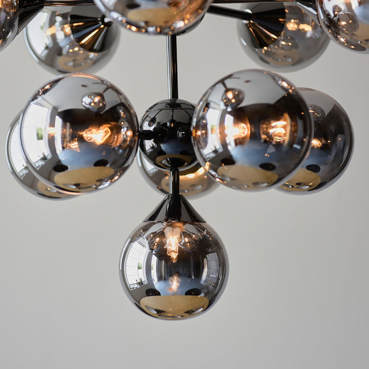 Oscar 11 Pendant Light - Smoked Black & Chrome Endon 5