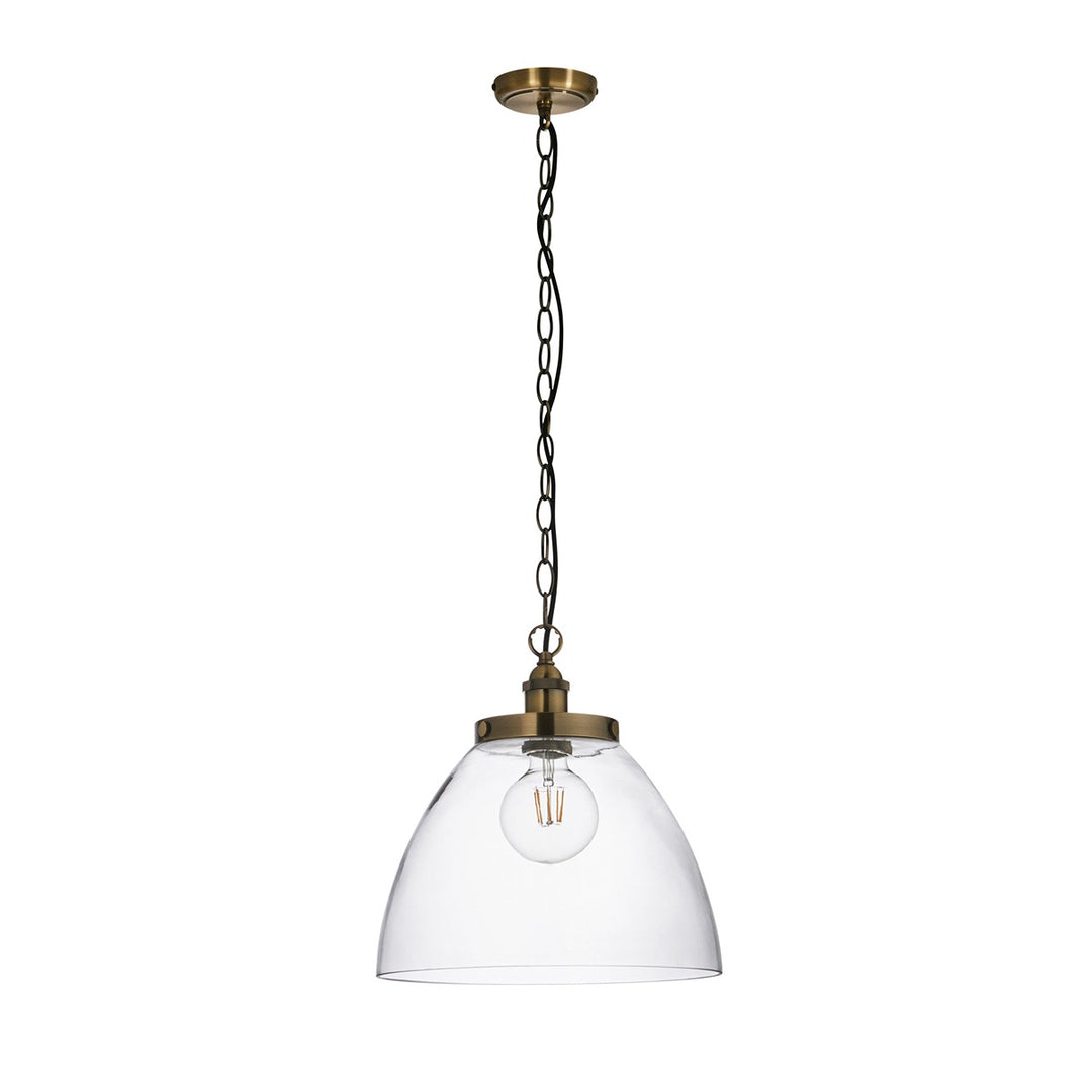 Hansen Grand Pendant Light - Antique Brass Endon 1