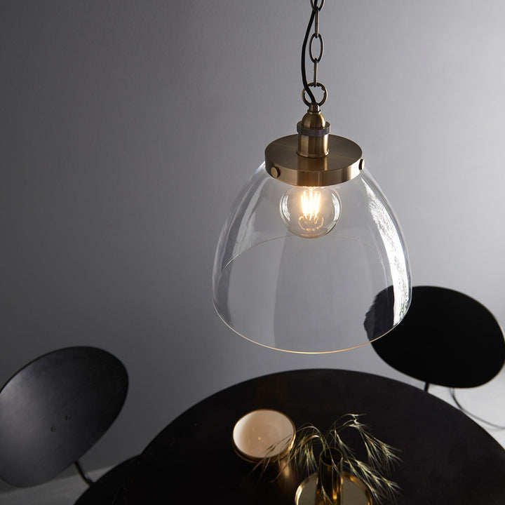 Hansen Grand Pendant Light - Antique Brass Endon 4