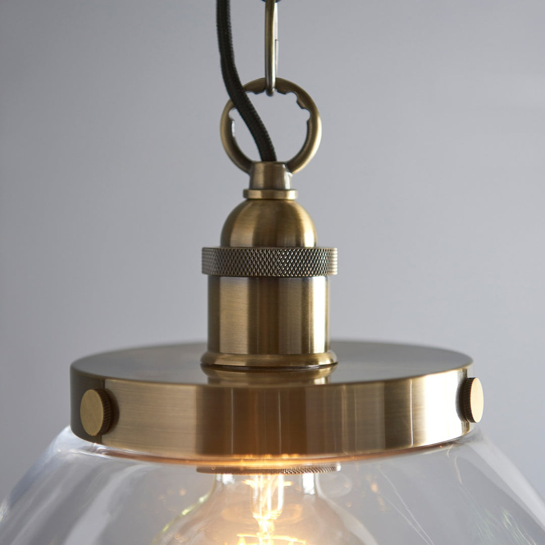 Hansen Grand Pendant Light - Antique Brass Endon 5