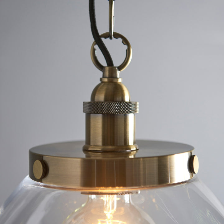 Hansen Grand Pendant Light - Antique Brass Endon 5
