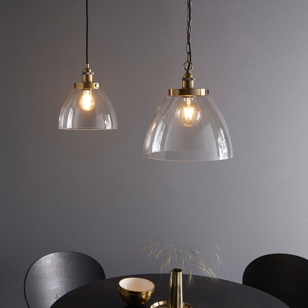 Hansen Grand Pendant Light - Antique Brass Endon 6