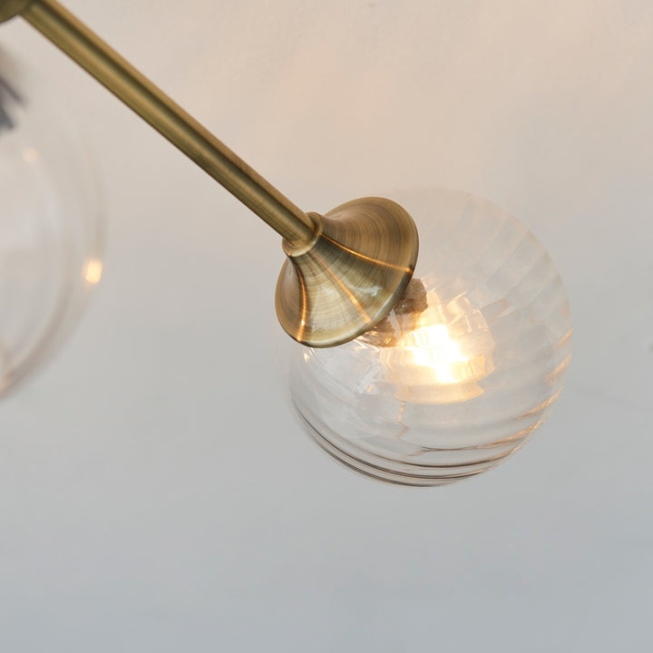 Allegra 6 Ceiling Light - Antique Brass Endon 6