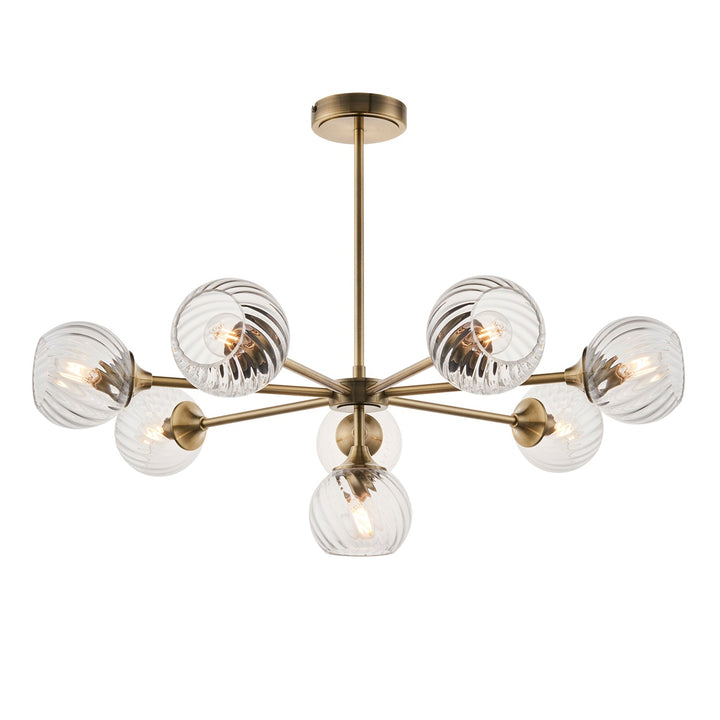 Allegra 8 Pendant Light - Antique Brass Endon 1