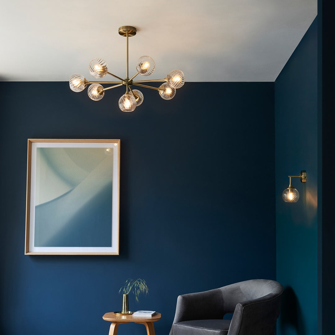 Allegra 8 Pendant Light - Antique Brass Endon 7