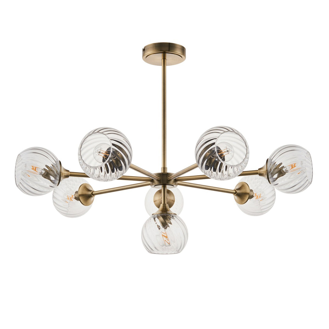 Allegra 8 Pendant Light - Antique Brass Endon 8