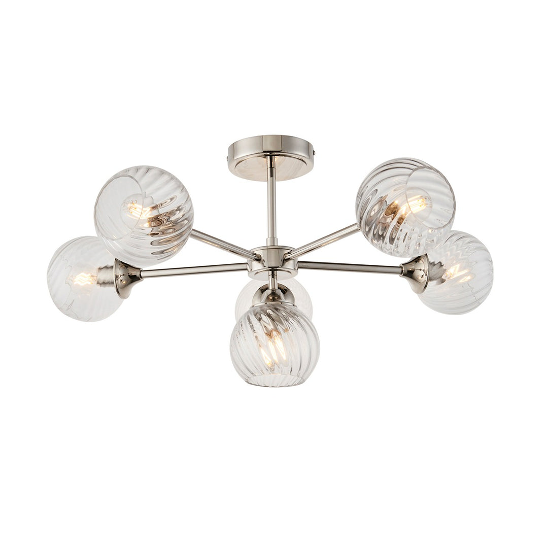 Allegra 6 Ceiling Light - Bright Nickel Endon 1