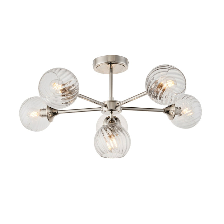 Allegra 6 Ceiling Light - Bright Nickel Endon 1