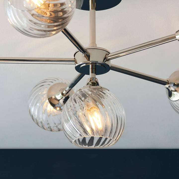 Allegra 6 Ceiling Light - Bright Nickel Endon 5