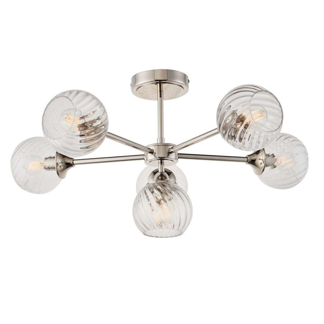 Allegra 6 Ceiling Light - Bright Nickel Endon 8
