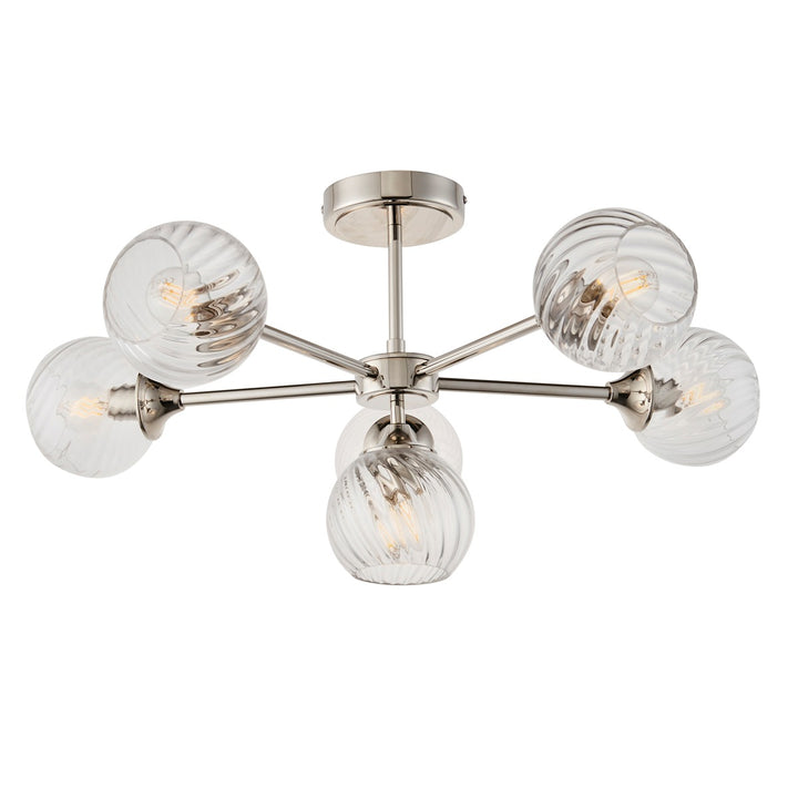 Allegra 6 Ceiling Light - Bright Nickel Endon 8