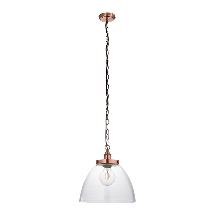 Hansen Grand Pendant Light - Aged Copper Endon 1