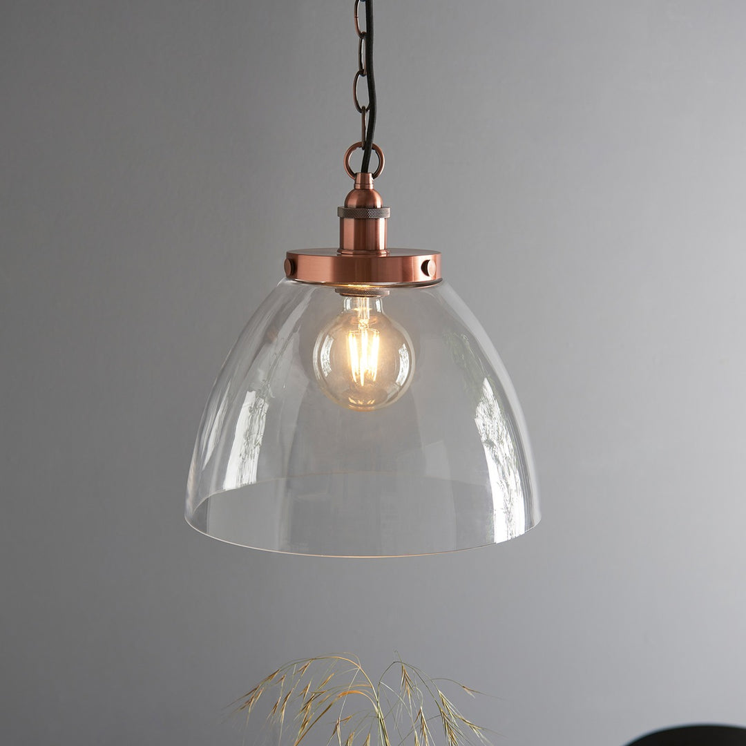 Hansen Grand Pendant Light - Aged Copper Endon 2
