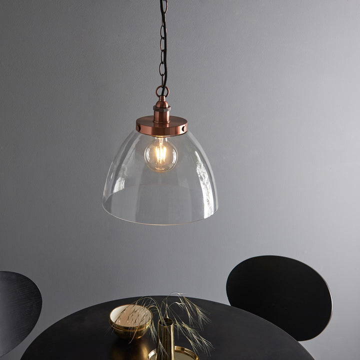 Hansen Grand Pendant Light - Aged Copper Endon 4