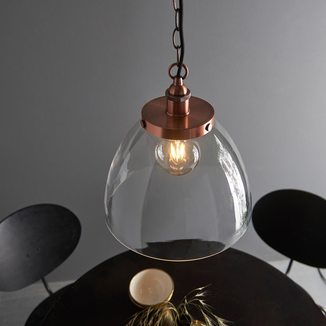 Hansen Grand Pendant Light - Aged Copper Endon 5