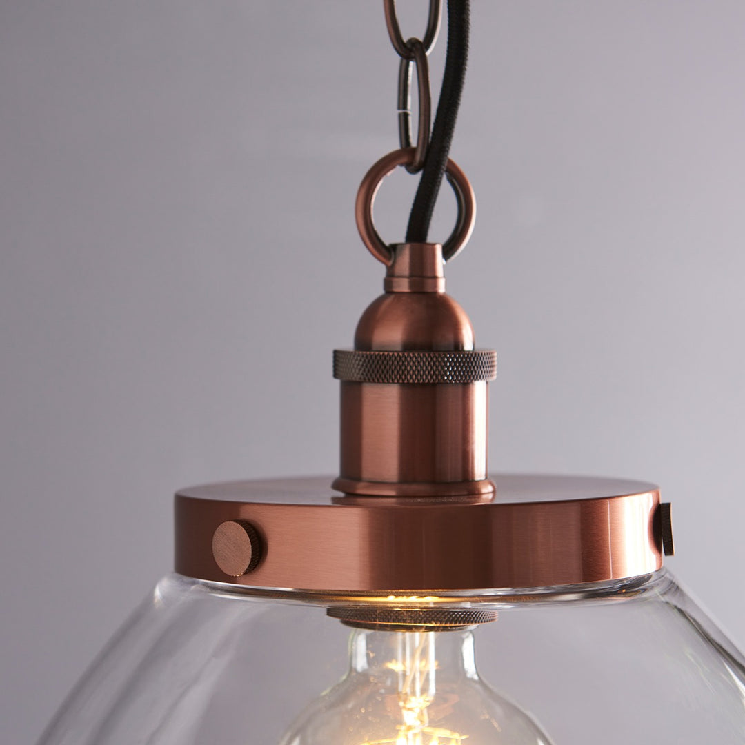 Hansen Grand Pendant Light - Aged Copper Endon 6