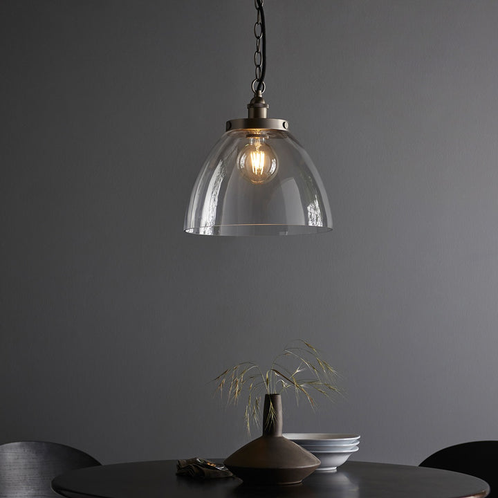 Hansen Grand Pendant Light - Brushed Silver Endon 3