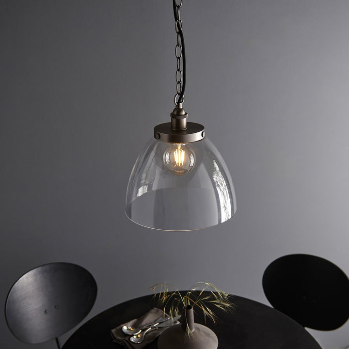 Hansen Grand Pendant Light - Brushed Silver Endon 4