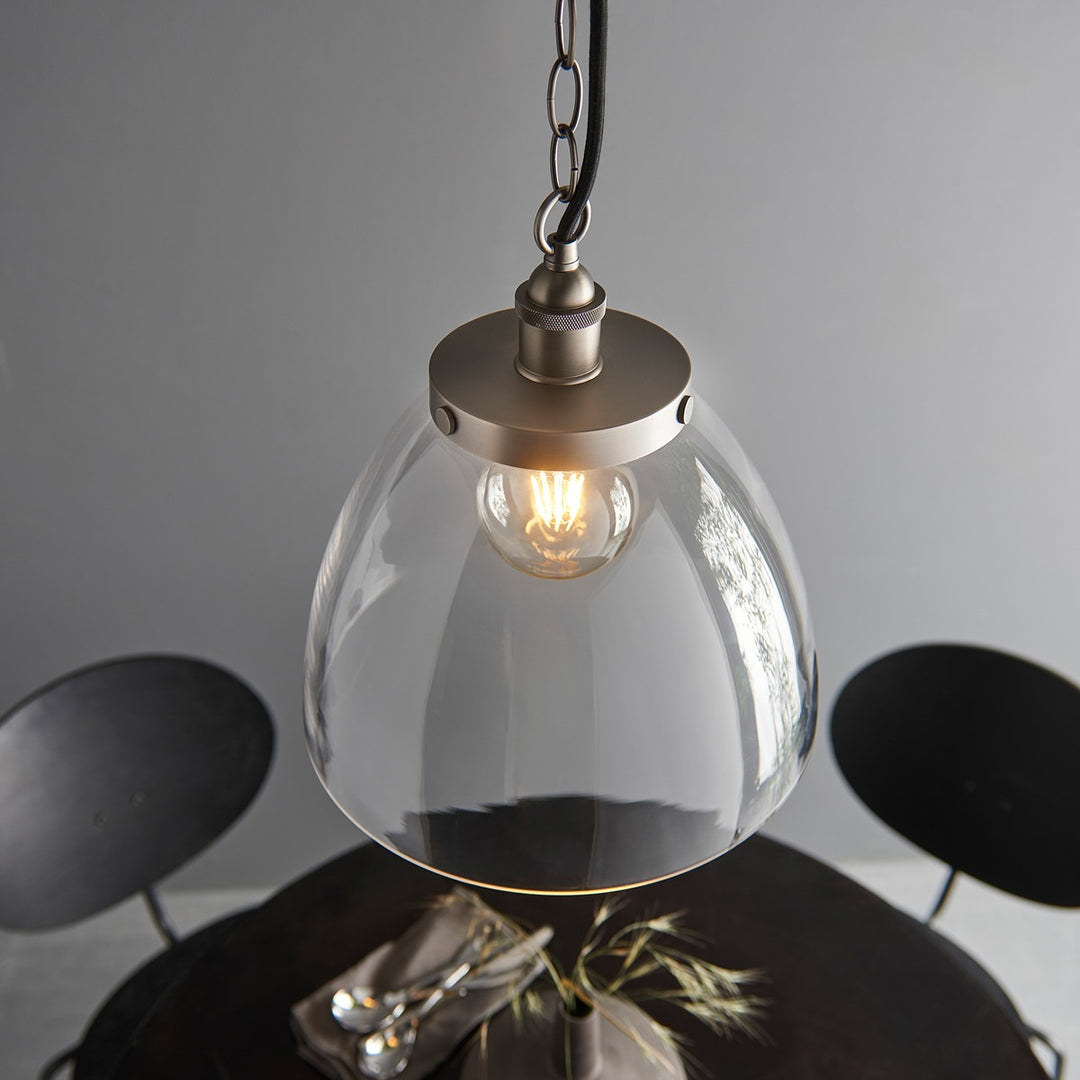 Hansen Grand Pendant Light - Brushed Silver Endon 5