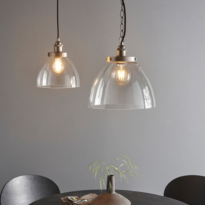 Hansen Grand Pendant Light - Brushed Silver Endon 7