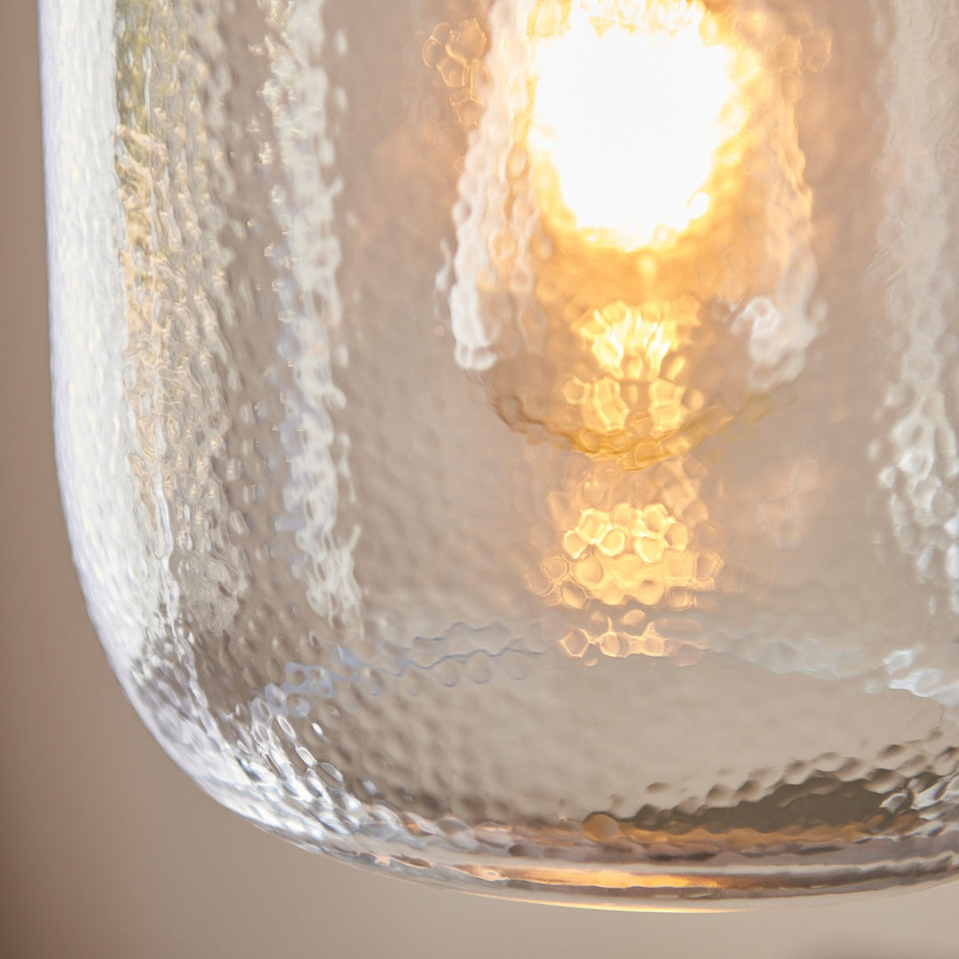 Lyra Glass Pendant Light - Antique Brass Endon 7
