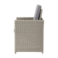 Olivia's Outdoor Stone Grey Coasta Cube Set with Ceramic Top