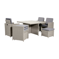 Olivia's Outdoor Stone Grey Coasta Cube Set with Ceramic Top