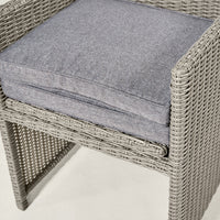 Olivia's Outdoor Stone Grey Coasta Cube Set with Ceramic Top