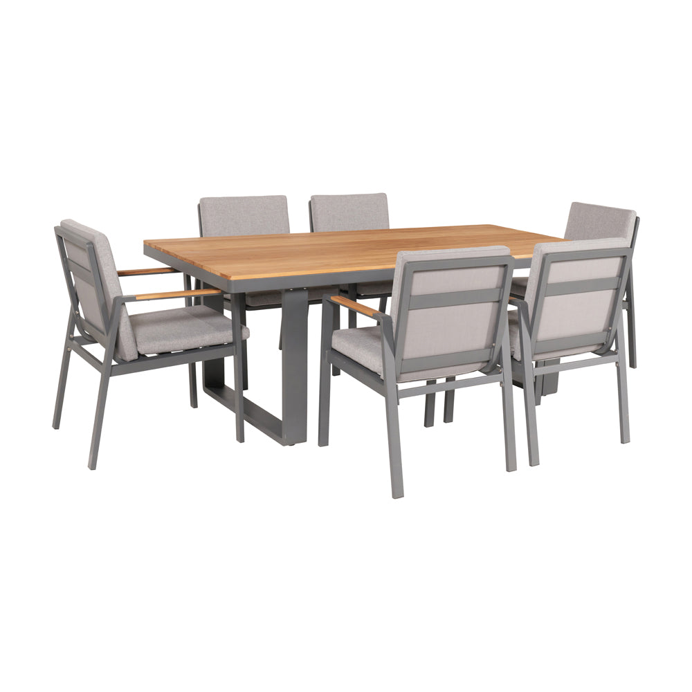 Olivia's Outdoor Oslo Anthracite 6 Seater Dining Set