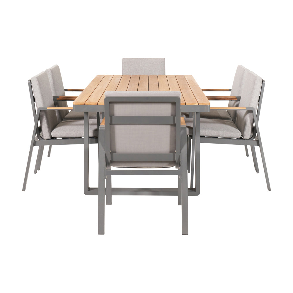 Olivia's Outdoor Oslo Anthracite 6 Seater Dining Set