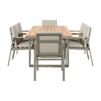 Olivia's Outdoor Oslo Limestone 6 Seater Dining Set