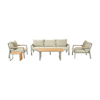 Olivia's Outdoor Oslo Limestone Lounge Set