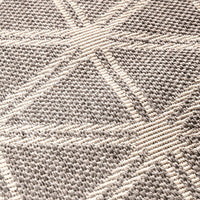 Olivia's Indoor Outdoor Silver, Grey and White Geometric Design Rug